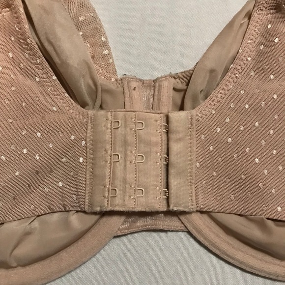 Wacoal 34G Pink Polka Dot Full Coverage Unlined Underwire Bra 855303 - Picture 4 of 6